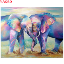 Yaobo full square/round drill 5d diy diamond painting "elephant" embroidery rhinestone cross stitch mosaic diamond kits gift 2024 - buy cheap