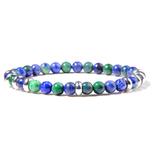 6 mm Phoenix Lapis Lazuli Bracelets Men Fashion Jewelry Polished Gem Stone Beads Alloy Charm Healing Energy Couple Bracelets 2024 - buy cheap