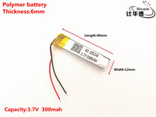 3.7V 300mAH 601240 Polymer lithium ion / Li-ion Rechargeable battery for DVR,GPS,mp3,mp4 2024 - buy cheap
