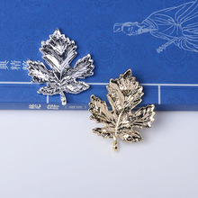 50PCS 30*37mm Gold tone Alloy Material Maple Leaf Charm Branch Pendant for Wedding Head DIY Handmade Jewelry Making 2024 - buy cheap