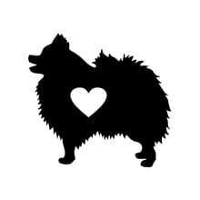 Pomeranian Heart Pet Dog Cute Furry Vinyl Car Sticker Decorative Decal Fittings 2024 - buy cheap