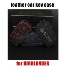 Only Red Case fit for TOYOTA RAV4 HIGHLANDER car key case Hand sewing car key cover DIY car styling Genuine quality leather 2024 - buy cheap