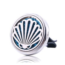 Scallop Car Air Diffuser Stainless Steel Vent Freshener Car Essential Oil Diffuser Perfume Aromatherapy Necklace Open Locket 2024 - buy cheap