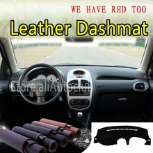 For Peugeot 206+ Citroen C2  Leather Dashmat Dashboard Cover Dash Mat SunShade Carpet Custom Car Styling LHD+RHD 2024 - buy cheap