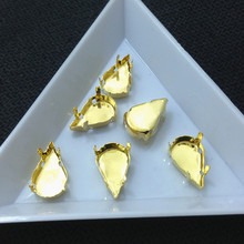 Garra de Metal dorado en forma de gota de pera, 6x10mm, 8x13mm, 8x13mm,10x6mm 2024 - compra barato