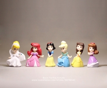 Disney Cinderella Snow White Belle princess 5cm 6pcs/set Action Figure Anime Decoration Collection Figurine Toy model children 2024 - buy cheap