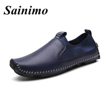 Marca de moda homem ervilhas sapatos mocassins macios mocassins apartamentos condução sapatos casuais homens tênis chaussure homme tamanho grande #38-47 2024 - compre barato