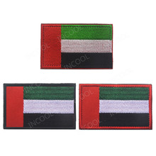 United Arab Emirates Flag UAE Flags Embroidered Patches Tactical Military Patches Appliques Emblem Full Embroidery Badges 2024 - buy cheap