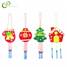 Crianças criança diy natal sinos de vento sinos aeolian brinquedos educativos kits de artesanato decoração de natal diy sinos de vento aeolian gyh 2024 - compre barato