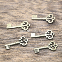 60pcs--Key charms, Antique bronze Lovely Mini Filigree Flower key Charm Pendant 12x23mm 2024 - buy cheap