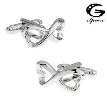 Designer   For Men Silver Colour Copper Material Bow Style   Cuff Links 2024 - buy cheap