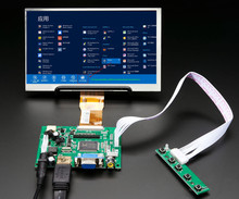 7''HD экран ЖК-дисплей TFT монитор с дистанционным управлением драйвера 2AV HDMI VGA для Lattepanda,Raspberry Pi Banana Pi 2024 - купить недорого