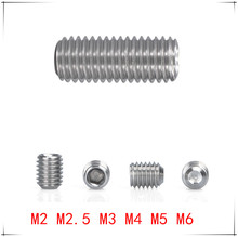 Juego de tornillos hexagonales de acero inoxidable DIN916, M2/M2.5/M3/M4/M5/M6 * 3/4/5/6/8/10/12/16/20/30/40/Juego de tornillos de tornillo Grub de 50mm 2024 - compra barato