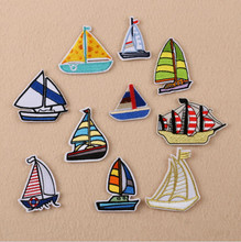 1 pcs Ship Boat embroidered iron on cartoon patches cloth accessories popular clothing bag hat shoe phone decor Appliques 2024 - buy cheap