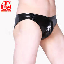 Sexy Men PVC Shiny Underwear U Convex Pouch Briefs G-string Smooth Thongs Low Rise Faux Leather Underwear Gay Wear F26 2024 - buy cheap