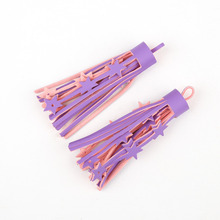 2pcs/Star Tassels/Charms Leather Tassel/DIY Accessories/7Colors/ Dia 1.5cm/Height 8cm/Crafts,Bag,Key Chain,Dangler Decoration 2024 - buy cheap
