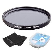 RISE (UK) 58mm filtro de densidad neutra ND4 para todas las lentes de la Cámara + funda + regalo 2024 - compra barato