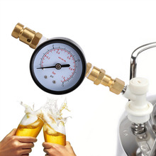 Регулируемый предохранительный клапан 0 ~ 15 фунтов на квадратный дюйм, для домашнего пивоварения, шаровой замок, регулируемый клапан с манометром 2024 - купить недорого