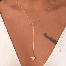 Женское Ожерелье с кулоном в виде сердца N176, романтичное и милое ожерелье с регулируемой цепочкой, подарочное Ювелирное Украшение 2024 - купить недорого