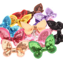 14PCS Sequin Bows Embroidery sequins Accessory Hair Bow bowknot Small  Bows Newborn  Hair Accessories No Hairclip No Barrette 2024 - buy cheap
