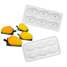 GODWJ 6 Holes 3D Silicone Cake Mold For Mango Design Dessert Jelly Pudding Baking Tools Bakeware Decoration Accessories 2024 - buy cheap