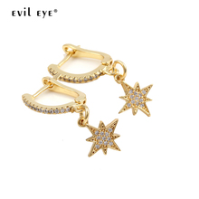 EVIL EYE Earrings Gold Color Micro Pave Star Pendant Drop Dangle Earrings 2019 Fashion Jewelry for Women Girls EY6260 2024 - buy cheap