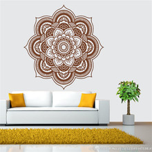 Mandala flower wall sticker PVC waterproof Flower Indian Bedroom Wall Decal Art Stickers Mural Home creative diy stickers@40 2024 - buy cheap