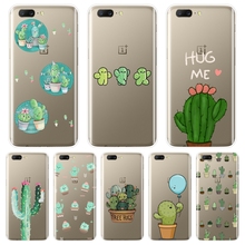 Funda de teléfono de TPU blanda para OnePlus 6 6T 5 5T 3 3T Cactus Verde Floral plantas flor funda trasera de silicona para One Plus 6 6T 5 5T 3 3T 2024 - compra barato