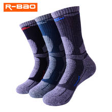 RB3322 R-BAO Outdoor Hiking Socks Terry Thicken Keep Warm Sports Socks for Running Skiing Climbing Autumn Winter 2024 - buy cheap