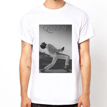 Design para camiseta rainha freddie mercury hard rock moda único clássico masculino gola redonda manga curta 2024 - compre barato