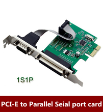 Wholesale &  Free shipping    10PCS/LOT     RS-232 Serial COM & Printer Parallel LPT Port to PCI Express PCI-E Adapter Card 2024 - buy cheap