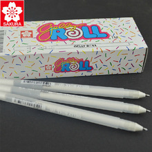 12 Pcs/Lot Sakura WHITE Gold Gelly Roll Water Based 0.7 mm XPGB#50 Gel Pen made in Japan 2024 - buy cheap