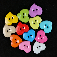 100pcs Resin Round Sewing Button Heart Shaped 2Holes Children Clothing Buttons Kids Doll Clothes DIY Sewing Buttons Scrapbooking 2024 - buy cheap