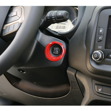 1pç cromado abs botão de pressão liga desliga ignição buraco chave decoração anel adesivo para jeep renegade 2015 2016 2024 - compre barato