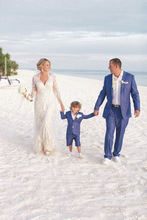 Latest Coat Pant Designs Navy Blue Casual Beach Summer Custom Wedding Suits For Men Bridegroom Slim Fit 2 Pieces Jacket 2024 - buy cheap