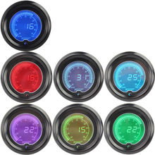 EE apoio 2 "52mm Azul de 7 Cores LEVOU Luz Medidor Turbo Boost Vácuo Medidor Digital Do Carro Fumaça Len XY01 2024 - compre barato