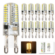 10x 220V 230V G9 6W Silicone COB 64LED Bulb SMD3014 LED Corn Bulb Lamp LED Spotlight for Crystal Lamp Warm Cold White 2024 - buy cheap