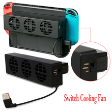 Cooling Fan for Nintendo Switch NS Original Stand Game Console Dock Cooler with 3-Fan USB Cooling Fan for Nintend NS NX 2024 - buy cheap