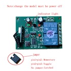 Interruptor de lâmpada dc 12v 2ch 2 canais rf controle remoto sem fio interruptor led remoto transmissor receptor alternância momentânea 315/433mhz - especificações