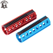 Pistão de alumínio azul ma 14, metade de dentes, totalmente em aço, fit aeg gearbox ver. Acessórios de caça de paintball airsoft 2/3 2024 - compre barato