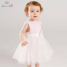 DB7580 dave bella летнее платье принцессы для маленьких девочек, детское платье на день рождения, свадьбу, детская одежда 2024 - купить недорого