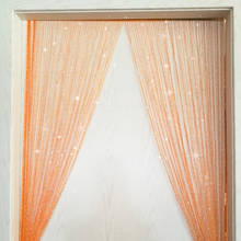 Shiny Tassel Flash Silver Line String Curtain Window Door Divider Sheer Curtain Home Decoration 0.95x1.95m Curtain Thread 2024 - buy cheap