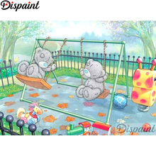 Dispaint Completo Quadrado/Rodada Broca 5D DIY Pintura Diamante "urso Dos Desenhos Animados cenário" 3D Bordado Ponto Cruz Casa presente Decor A12576 2024 - compre barato