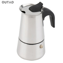 Hot 2/4/6 cups coffee maker  Moka coffee kettle maker/moka pot,Espresso kettles coffee makers pot stainless steel coffee machine 2024 - buy cheap