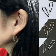 New Vintage PUNK Rock Brief Gold/Silver Color /Black  Small Safety Pins Shape Studs Earring For Women Men earing 2024 - buy cheap