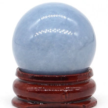 Bola de Angelita azul Natural, esfera de cuarzo Mineral Natural, bola de cristal para masaje de manos, para sanación Feng Shui, accesorio de decoración para el hogar de 29mm 2024 - compra barato