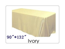 Free shipping rectangle tablecloth size 90"*132" color  ivory  for wedding decoration /table cloth rectangular 2024 - buy cheap