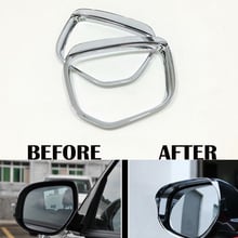 For Mitsubishi Eclipse Cross 2018 2019 ABS Chromed Plastic Car Side Door Rearview Mirror Block Rain Eyebrow Cover Trims 2024 - buy cheap