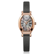 Reloj Retro para mujer, elegante pulsera de cuero Real, ajuste de reloj CZ, regalo de cumpleaños para niña, caja Julius 2024 - compra barato