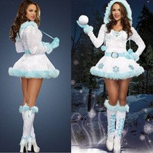 Adult Christmas Dresses New Year Xmas Female Party Dress Deluxe Women Girl Dreamy Snow Maiden Xmas Cosplay Costume 2024 - buy cheap